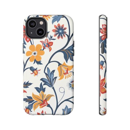 Coque iPhone 14 Plus motif floral rétro l'accessoire mode de vos sorties