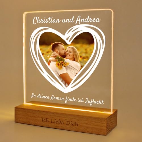 LASERO\' Personalisierte Lampe mit Foto Herzform – UV Druck auf Acryl und Holzsockel | Lampe mit Foto Personalisiert | Bilder Geschenke Personalisiert für Paare, Freundin, Frauen & Familie LASERO\' Personalisierte Lampe mit Foto Herzform – UV Druck auf Acryl und Holzsockel | Lampe mit Foto Personalisiert | Bilder Geschenke Personalisiert für Paare, Freundin, Frauen & Familie