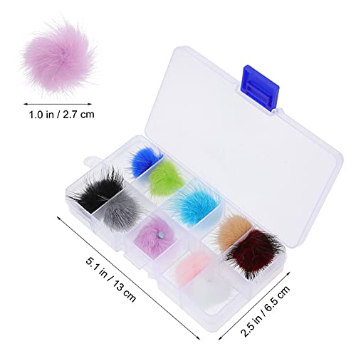 3d Nail Art Bälle 10 abnehmbare Nagelkunst, flauschige Pom-Bälle, -Poms, flauschige Plüsch-Bälle, magnetische Acryl… – Bild 7