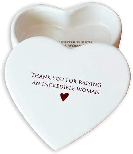 Mother of the Bride Gift - Heart Keepsake Box - Thank You for Raising an Incredible Woman