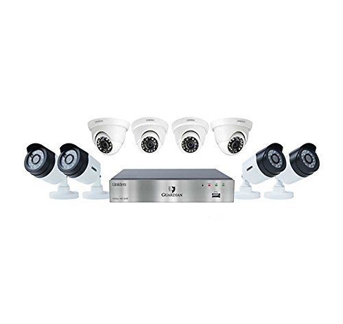Uniden Guardian G7844D2 2TB DVR (4 Bullet & 4 Dome Cameras) Wired Video