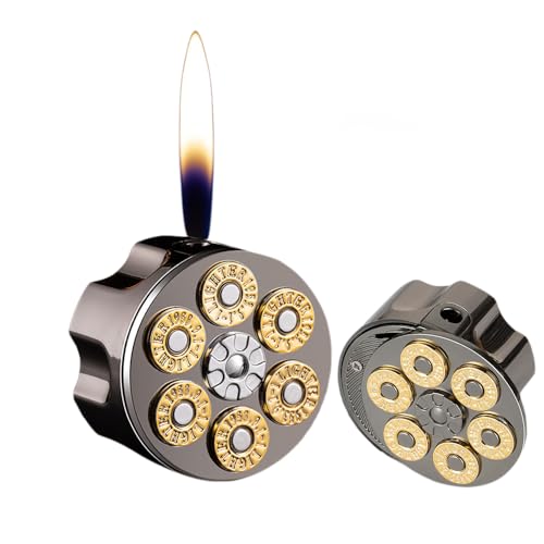 Retro Lighter Windproof Butane Soft Flame Lighter Refillable Butane Torch No Gas - Black
