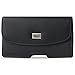 Black Horizontal Leather Pouch Carrying Case Holster with Belt Clip and Loops for Samsung Galaxy S3 Cell Phone