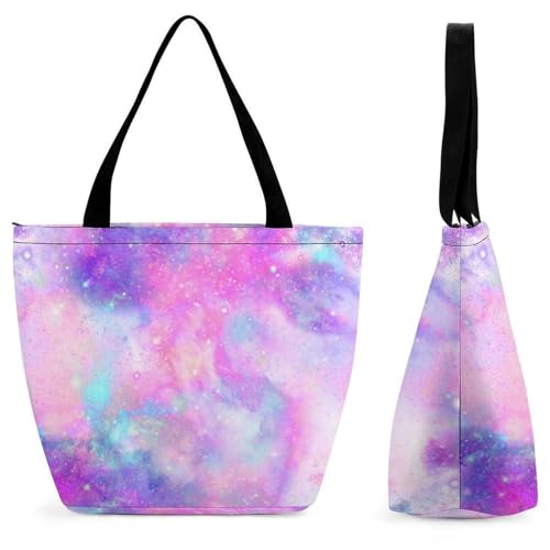 Sac à bandoulière pour femme Nébuleuse Violette grand sac de voyage cabas