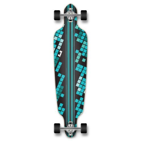 YocaherGraphic Series Complete Drop Through Skateboards Longboard w/Black W/ 80A Grip Tape Aluminum Truck ABEC7 Bearing 70mm Skateboard Wheels