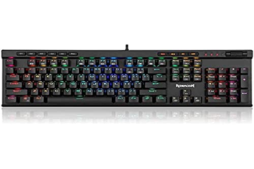 Teclado Gamer Optico Redragon Vata PRO ABNT2 Switch Outemu Blue Opto-Mecanico - K580RGB-PRO, PRETO,