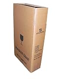3er Flaschen Versandkarton fertig zusammengebaut - DHL Zulassung - Weinversand - für 0,75l / 0,5l Bordeaux/Schlegel