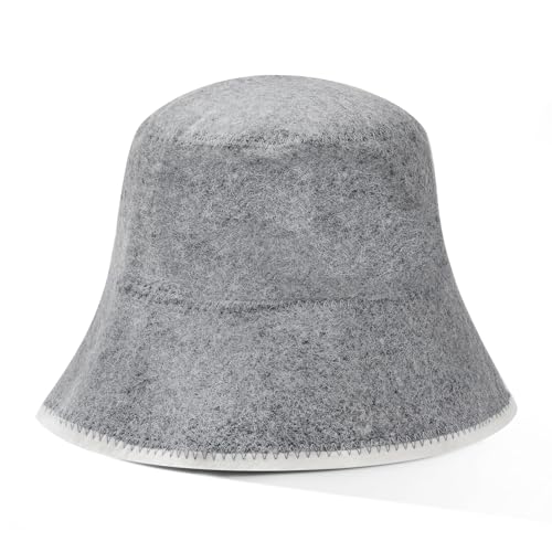 Nicalas Sauna Hat, Natural Wool Sauna Hat for Men and