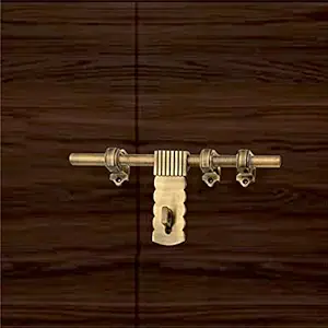 Atom 12 Inch Jinny Aluminium Aldrop | Fancy Aldrop for Door Fittings Kit, Door Accessories | Brass Antique Finish