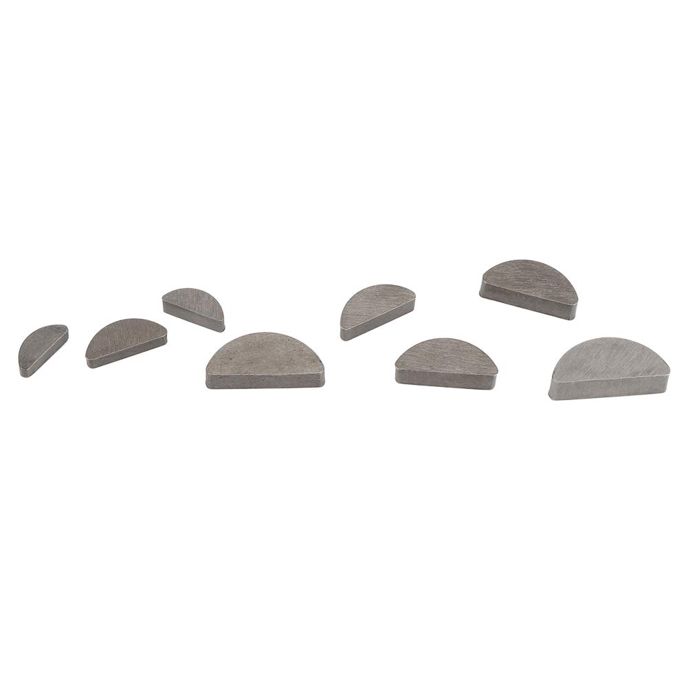 Kit Kit di Chiave in Legno Semicircolare in Acciaio Inossidabile 80 Pcs Assortimento con Dimensioni Varie per Ingegneria, Scatola di Stoccaggio Inclusa, per Macchinari e Applicazioni