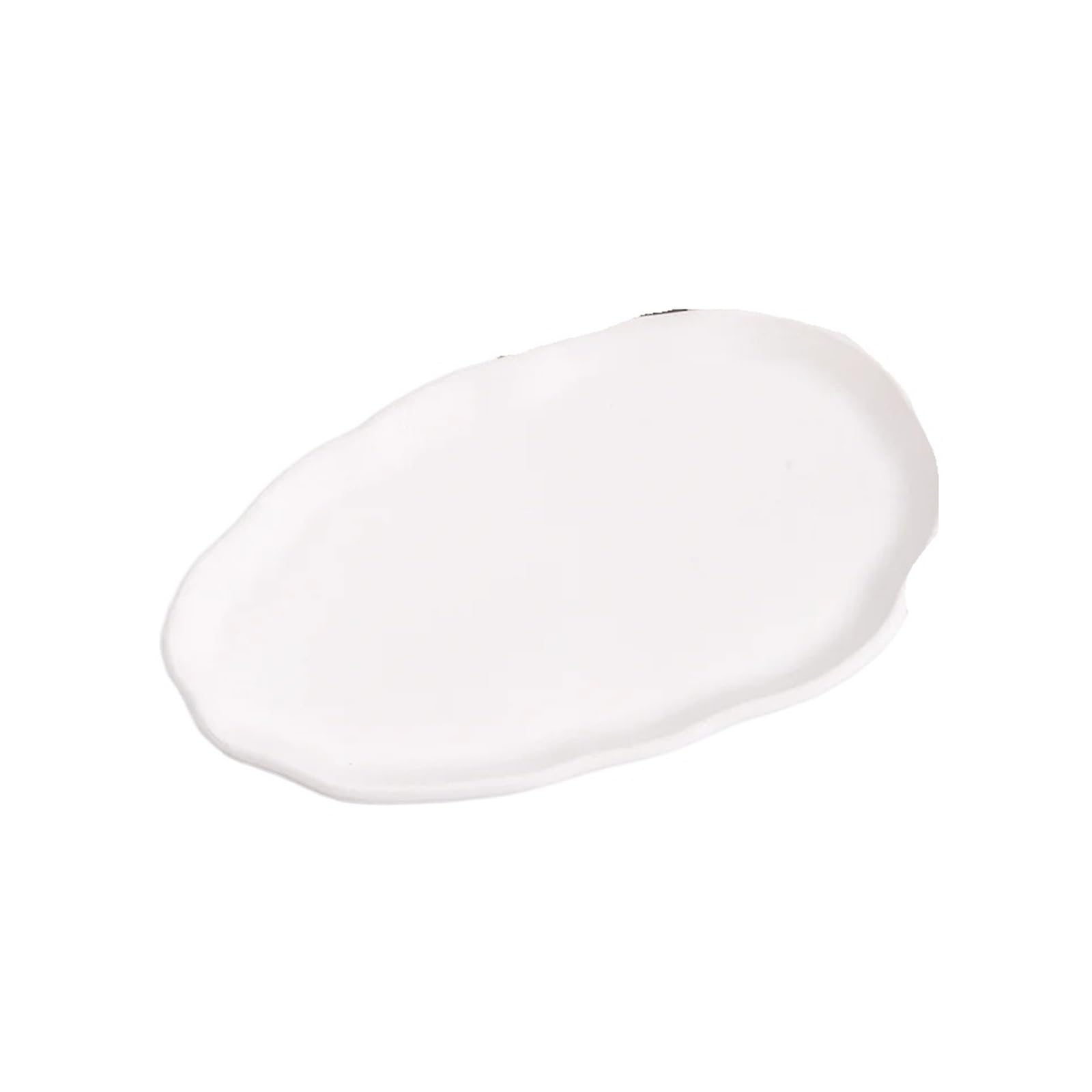 Trinket Dish 2 Stück weiße Gips-Schmuck-Aufbewahrungsschale, Schmuck-Display-Tablett, Foto-Requisiten und Atmosphärendekoration(28.5 * 16.5cm)