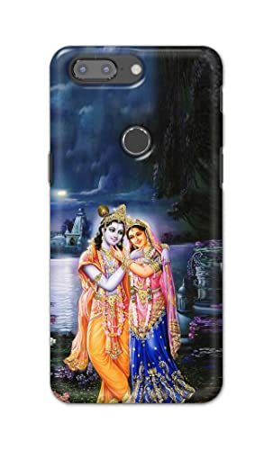 Image of Printed Hard Back Cover Case for OnePlus 5T Back Cover (Radha Krishna) -1803