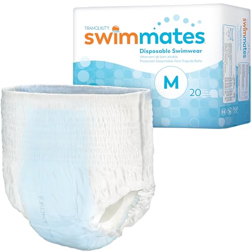 Get Back in the Pool: 9 Best Swim Diapers for Adults Over 50 6 Swimmates Disposable Adult Swim Diapers, Pull-Up Under Swimwear with Tear-Away Side Seams, Unisex, Medium (34'-48' Waist) 20 Count Bag