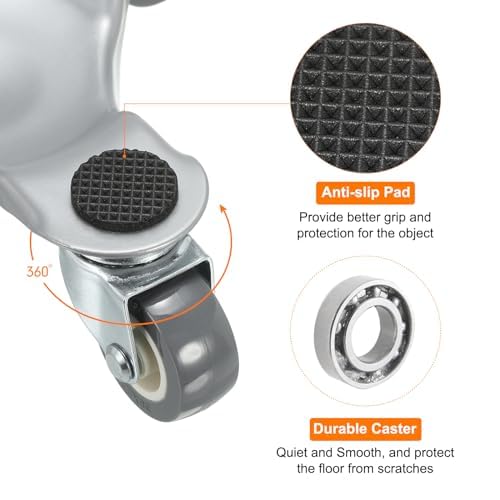 Traslochi per mobili resistenti, confezione da 4 con 3 ruote ciascuna, supporta fino a 90,7 kg, per traslochi in casa e in ufficio