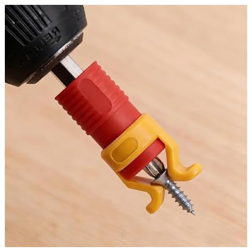 Screw Gripper Holder, Plastic Woodworking Fixing Tool for Secure Screw and Bit Grip, Manual Operation, Red