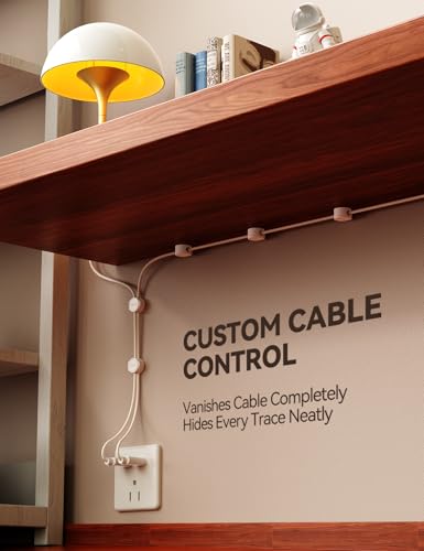 16-Pack Organizadores de Cable de Silicona con Clips Magnéticos, 8 mm de ancho para cables accesibles, Organizador de Cables FLYLEAD para escritorio, con adhesivo para organización en oficina y hogar miniatura 5