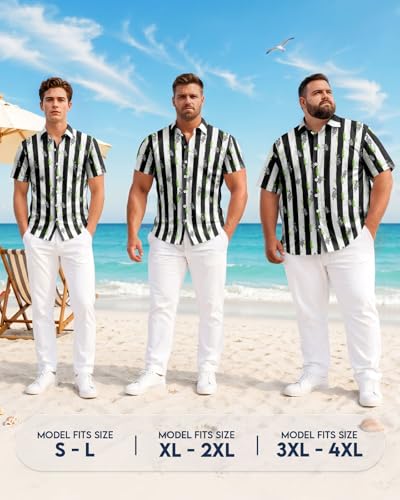 Image of 99TIMORO Fathers Funny Mens Hawaiian Shirt, Movie Button Down Short Sleeve Top, Father Day Summer Gifts