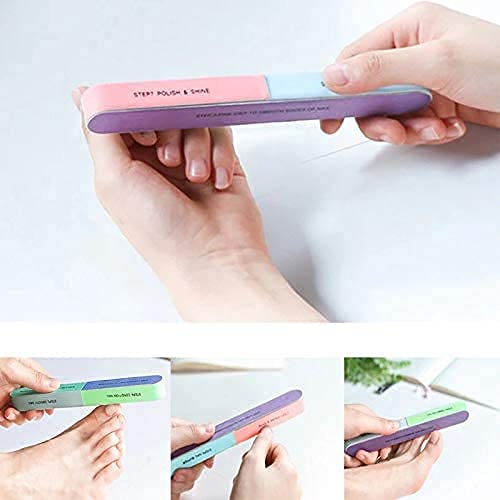 Kiyaan Buffers for Women Girls, Natural Emery Boards Professional Manicure Tools Polishing Nails for Shiny 2