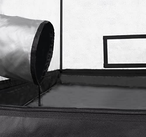 TRAFIKA Growzelt für Indoor-Anbau 80x80x180cm / Grow Tent/Grow Box/GROWSCHRANK/Indoor Anbauschrank/Hydroponischer Grow Schrank/Mylar Premium 97% Reflexionsvermögen