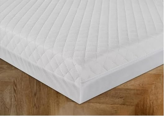 Ultra-Comfort 5cm Thick Travel Cot Mattress - Quilted, Breathable, Anti-Allergenic - Fits 94x 65 x 5 cm Cots - Includes Removable Cover for Enhanced Convenience and Unbeatable Savings!