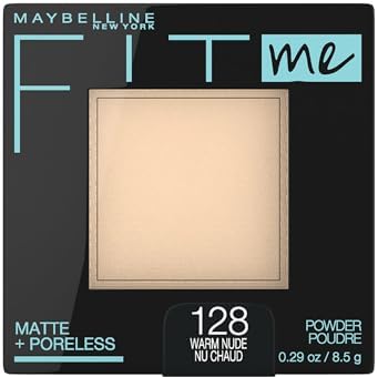 Maybelline New York Fit Me Matte + Poreless Pressed Face Powder Makeup, Warm Nude, 0.28 Ounce, Pack of 1