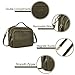 GLITZALL Multi Pockets Crossbody Bags for Women Small Top Handle Purse Satchel and Medium Pocketbooks with Soft Vegan Leather, Green