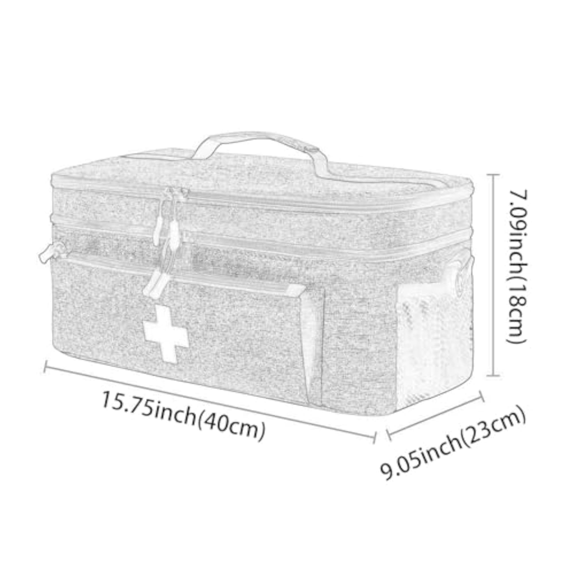 Double Layer First Aid Bag for Medication Organizer