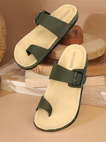 Image of Men Thumb Style Slippers | Ethnic Slip-On Sandals | Traditional Footwear | Comfortable Rubber Sole Chappals | Casual Slippers for Men