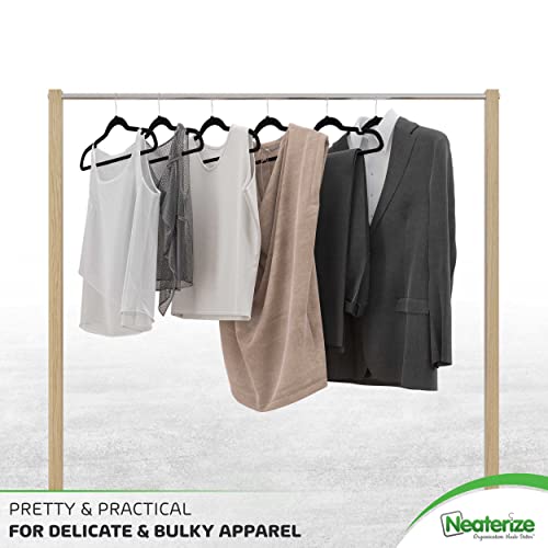 Velvet Clothes Hangers (20, 40, 60, 100 Packs) Heavy Duty Durable Coat And Clothes Hangers | Vibrant Color Hangers | Lightweight Space Saving Laundry Hangers (20 Pack - Black) #TOP6