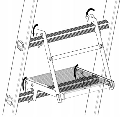 Drabest PRO - Multifunctionele ladder - 4x3 treden met - Ladders en