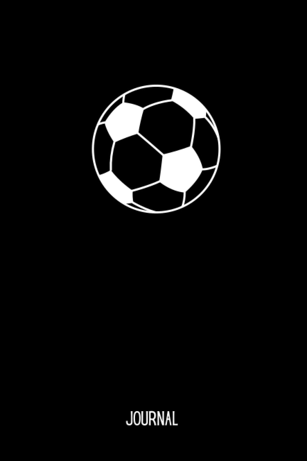 Soccer Journal: Unlined 6" x 9" 120 Pages Black Background