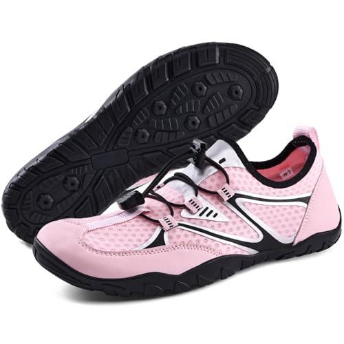 Image of WateLves Water Shoes Mens Womens Barefoot Beach Swim Shoes Quick-Dry Aqua Socks Pool Shoes for Surf Yoga Water Aerobics