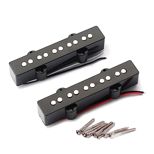 ERINGOGO 5 String Bass Guitar Pickups Black Bass Parts Bridge Pickup Bass Guitar Pickup Part Bass Pickup Neck Bass Guitar Parts
