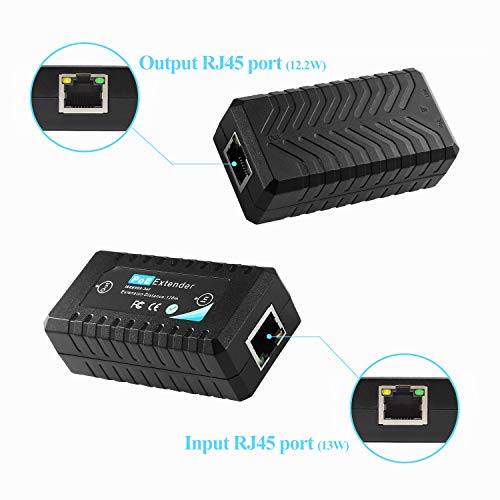Image of Revotech 1 Port POE Extender IEEE 802.3af Standard 10,100Mbps 100m(328 ft) POE Repeater for POE IP Camera Over Cat5 or UTP Cables(POE5002)