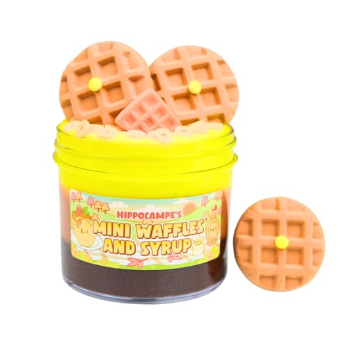 Mini Waffles and Syrup Slime (SCENTED) | Handmade Slime | Hippocampe Slimes (4OZ)