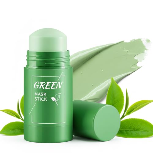 2pcs Mascarilla en Barra de Té Verde, Limpieza Profunda, Elimina Puntos Negros y Regula el Equilibrio Graso, Ideal para Todo Tipo de Piel