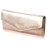[VOICE] Graffiti イタリア製 牛革 レディース 超薄型 かぶせ型長財布 ギフト箱入り Gold