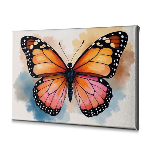 Toile papillon coloré 40x60 cm pour sublimer la salle de baptême
