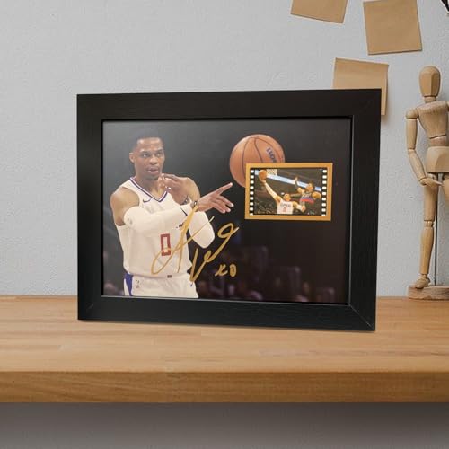 veratwo Signed Westbrook Basketball Poster Framed Photo Gift 8x6 Inches,with 1x 35mm Film Display,Cool Basketball Memorabilia Birthday Christmas Gifts for Boys/Men/Clippers Fans - Thumbnail 5