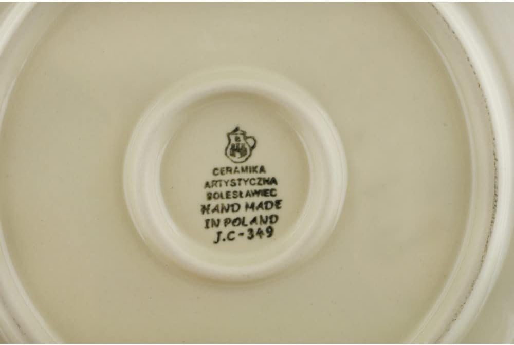 Polmedia Polish Pottery Lunch Plate - Sunshine Pattern Handmade in Boleslawiec Poland by Ceramika Artystyczna + Certificate of Authenticity