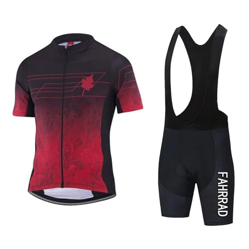 Men's Cycling Jersey Suit Short-Sleeve Bicycle Clothing Tops and Gel Padded Bib Pants Summer Quick Dry All Day Cycle Shirt (Color : TYP-6, Size : 5X-Large)