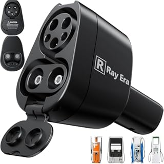 2-in-1 CCS1 to Tesla Adapter with J1772, 500V 400A 250kW DC Fast Charger and 80A/250V AC, NACS Compatible, Fits Tesla Model 3/Y/S/X/Cybertruck, Works with Level 1 Level 2 Level 3 Charging Stations