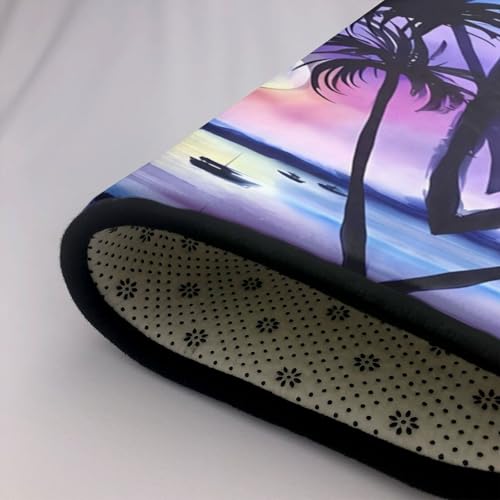 Tapis imprimé palmiers pour table basse et balcon abrité