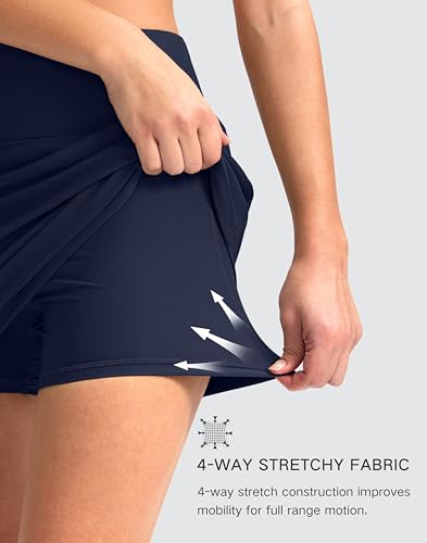 Image of G Gradual Women's 16 inch Swim Skirt with Pockets High Waisted Tummy Control Modest Swimsuit Bathing Suit Bottoms for Women
