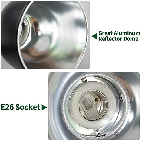 LUCKY HERP Aluminum 5.5inch Shallow Dome Reptile Light — alternate color or size variant on Amazon