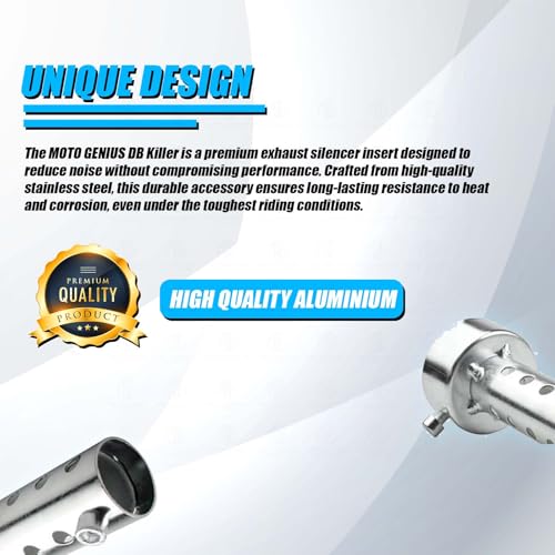 Image of Motorcycle Stainless Steel Universal Exhaust DB Killer | 51mm Silencer Muffler for Enhanced Performance (Funnel Shape)