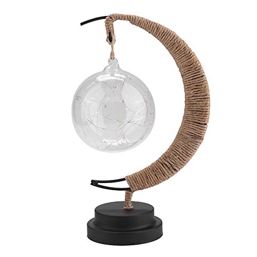 Lámpara de Mesa Bola de Cristal con Luna y Luz LED miniatura 1