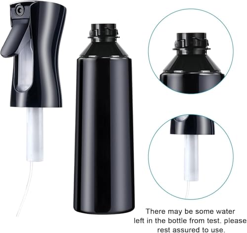 Image of LUMONY Spray Bottle 300ml-Refillable Empty Mist Water Spray Bottle for Taming Hair in Morning, Hairstyling, Plants, Hair, Face, Garden, Pets, Perfume And More (Black -Pack of 1)