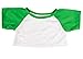 White Tee w/Green Sleeves Teddy Bear Clothes Fits Most 14