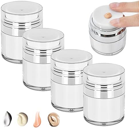 4 Airless Pumpflaschen 30ml - Macaron Farben - Vakuum Spender Für Cremes & Lotionen